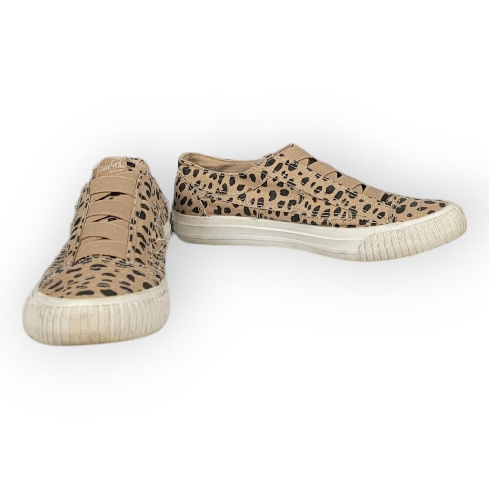 Blowfish Marley Slip On Sneakers Latte Spots Size 6.5 Athleisure Streetwear Chic